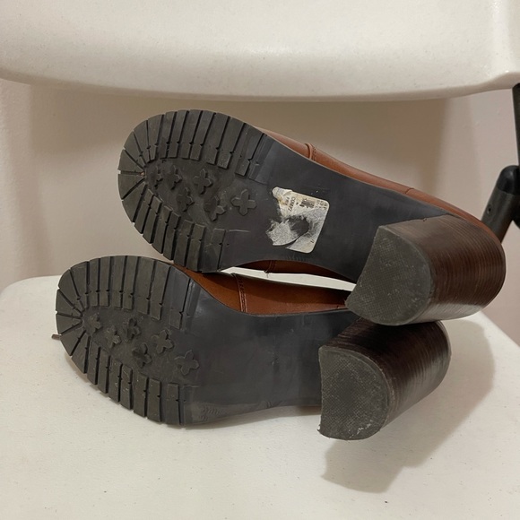 Expression Valhala Black Heeled Lace up Bootie Tan Size 8 - Picture 5 of 5